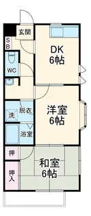 コーポラス二見【201号室】の間取り