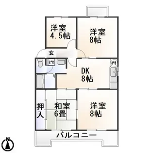 ハイツ島忠【5階】の間取り