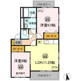 ディアコートⅡ【3階】の間取り