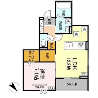 グレイスガーデン赤渋【1階】の間取り