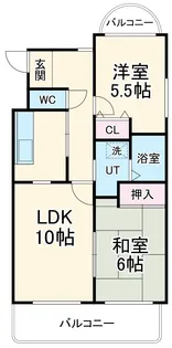 ハイツかなれ【308号室】の間取り
