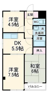 マンションアドミール【1階】の間取り