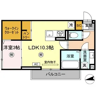 ロンターノ【3階】の間取り