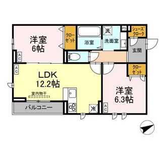 E’clat(エクラ)【2階】の間取り