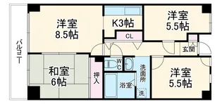 グリーンヒル弥生台【203号室】の間取り