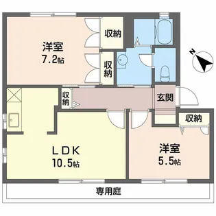 ディアス牧野【1階】の間取り