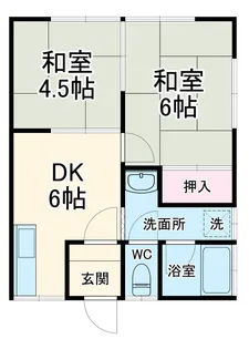ハイツヴィレッヂ【2階】の間取り