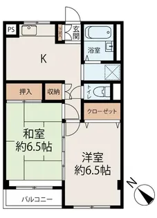 富士美ハイツ【2階】の間取り