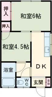 石川荘【201号室】の間取り