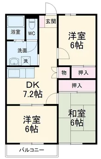 ミューズイン北山【203号室】の間取り