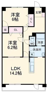 Un Belle富士見【1階】の間取り