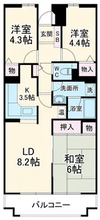 ヒルズ南戸塚【3階】の間取り