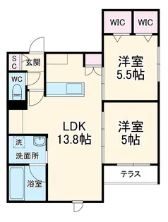 メゾン・ド・ベルヴィル【1階】の間取り