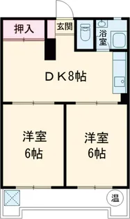 東武練馬サニーコーポ【203号室】の間取り