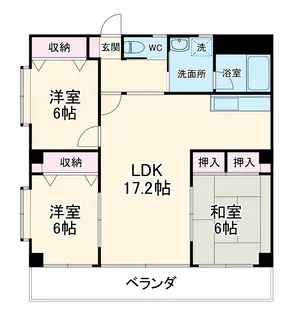 シェトワ六条【106号室】の間取り
