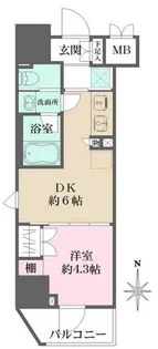 ルフォンプログレ元浅草マークス【15階】の間取り