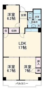 ハイマート天王台A棟【9階】の間取り