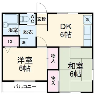 ハイツリバーサイド【2階】の間取り