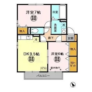 ロイヤルガーデン高萩 A【2階】の間取り