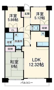 日神パレス上福岡【305号室】の間取り