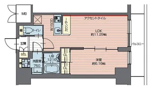 プレジオ西新井【9階】の間取り