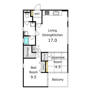 K bidg.【4階】の間取り