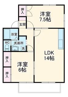 グランドール愛【2階】の間取り