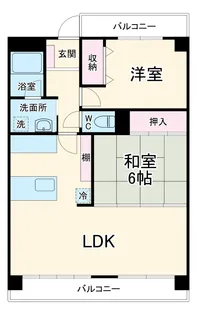 春日グリーンフラッツ【3階】の間取り