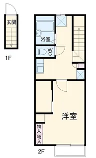 レオパレスカーサ コンフォート【204号室】の間取り