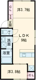 スタシア笹塚【101号室】の間取り