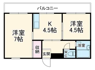 さがみ野ハイツ【402号室】の間取り