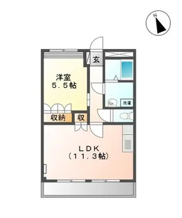 ラ・メール塩浜【2階】の間取り