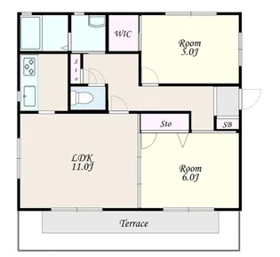 グリーンハイツA【1階】の間取り