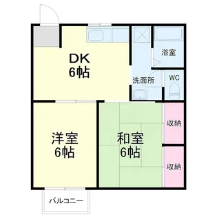 シャイニーフラット【2階】の間取り