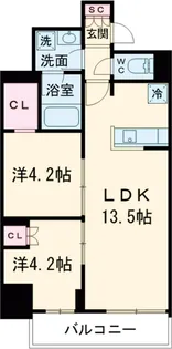 グランカーサ船堀Ⅰ【14階】の間取り
