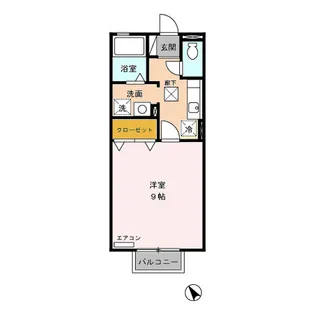 サウスウィンド【B103号室】の間取り