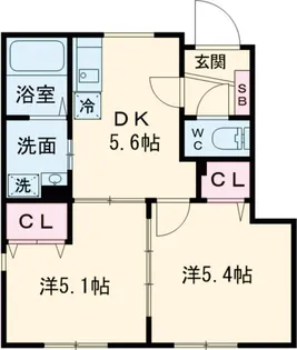 メゾンジェム【1階】の間取り