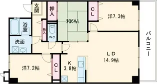 アイランドシティ・インフィニガーデンサウス棟【2階】の間取り