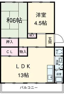 ハピネス緑【2階】の間取り