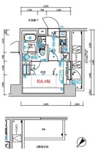 メインステージ新小岩【13階】の間取り