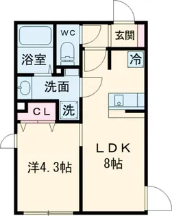 コンポジット品川戸越【204号室】の間取り