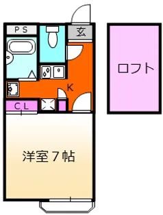 レオパレスグランデ泉A【312号室】の間取り