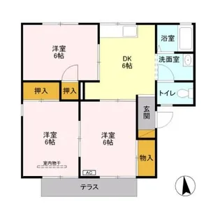 セジュール千木良 H【1階】の間取り