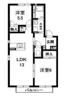 レジデンス 翼【B102号室】の間取り