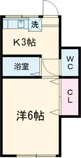 竹屋コーポ【02070号室】の間取り