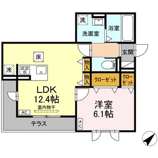 D-avanceつつじが丘Ⅱ【1階】の間取り