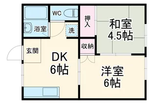 吉岡ハイツB【102号室】の間取り