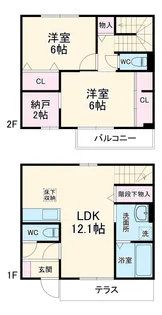スリジェ元町【1階】の間取り