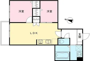 ハーモニー多摩平【2階】の間取り