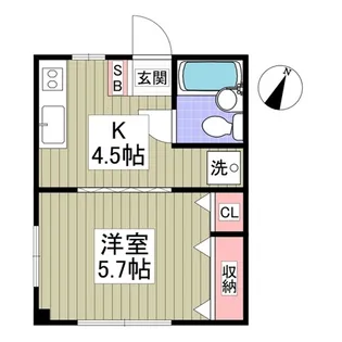 北新ムーンハイツ【108号室】の間取り